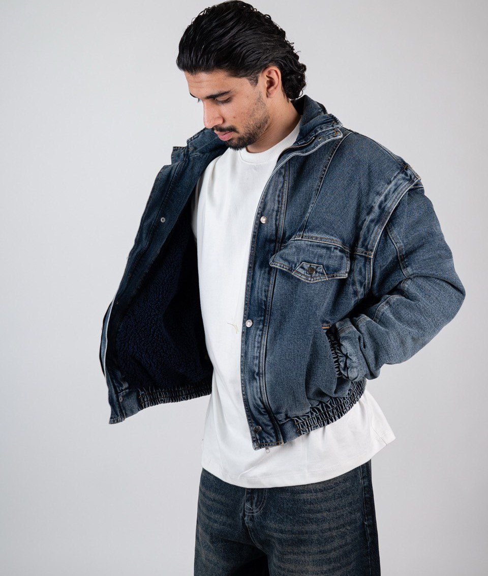 Classic Urban Denim Jacket - Vintage Blue - Image 4