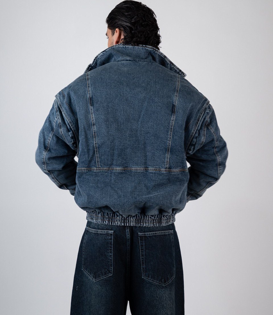 Classic Urban Denim Jacket - Vintage Blue - Image 3